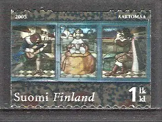 Briefmarke Finnland Mi.Nr. 1741 o Villa Hvitträsk in Kirkkonummi 2005 / Glasmalerei