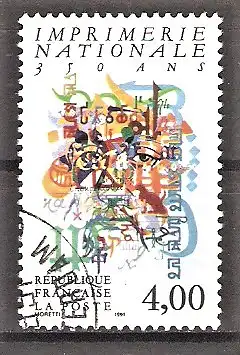Briefmarke Frankreich Mi.Nr. 2830 o 350 Jahre Staatsdruckerei 1991 / Buchstaben verschiedener Schriften