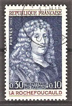 Briefmarke Frankreich Mi.Nr. 1500 o François de La Rochefoucauld 1965 / Schriftsteller und Moralist