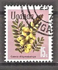 Briefmarke Uganda Mi.Nr. 107 o Einheimische Flora 1969 / Cassia didymobotrya