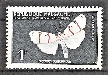 Briefmarke Madagaskar Mi.Nr. 448 ** Schmetterling (Chionaema pauliani)