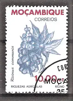 Briefmarke Mocambique Mi.Nr. 834 o Nutzpflanzen 1981 / Wunderbaum (Ricinus communis)