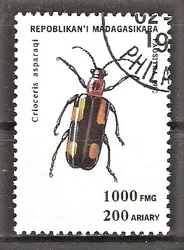 Briefmarke Madagaskar Mi.Nr. 1661 o Spargelhähnchen