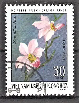 Briefmarke Vietnam Mi.Nr. 860 o Orchideen 1976 / Doritis pulcherrima