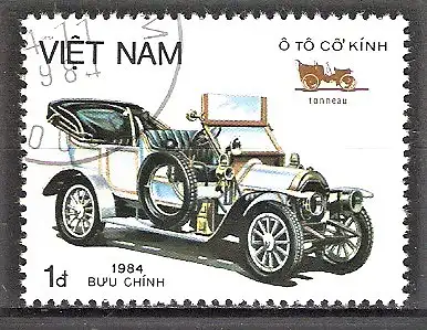 Briefmarke Vietnam Mi.Nr. 1496 o Historische Automobile 1984 / Tonneau