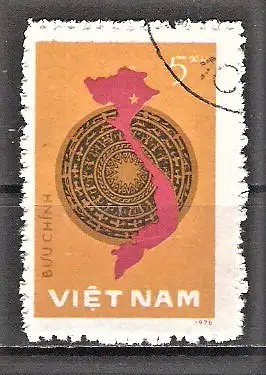 Briefmarke Vietnam Mi.Nr. 907 o Nationalversammlung 1977 / Karte von Vietnam
