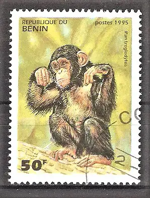 Briefmarke Benin Mi.Nr. 638 o Schimpanse (Pan troglodytes)
