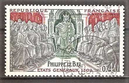 Briefmarke Frankreich Mi.Nr. 1644 o Große Namen aus der französischen Geschichte 1968 / König Philipp IV.