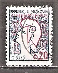 Briefmarke Frankreich Mi.Nr. 1335 o Freimarke 1961 / Marianne