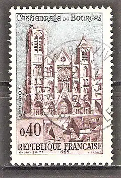 Briefmarke Frankreich Mi.Nr. 1512 o Kathedrale von Bourges 1965