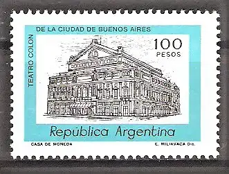 Briefmarke Argentinien Mi.Nr. 1507 ** Gebäude 1981 / Colón-Theater in Buenos Aires