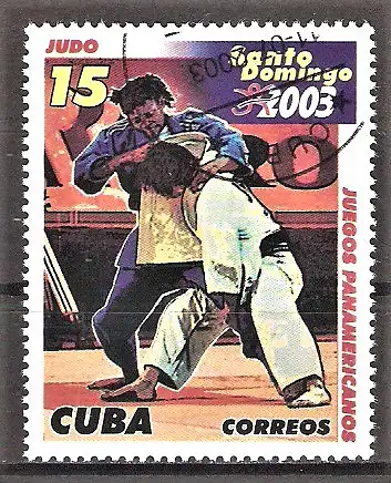 Briefmarke Cuba Mi.Nr. 4527 o Panamerikanische Sportspiele Santo Domingo 2003 / Judo