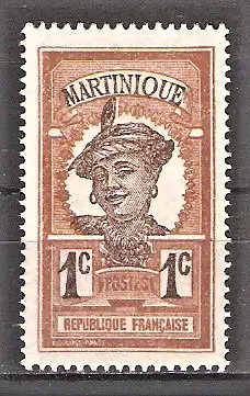 Briefmarke Martinique Mi.Nr. 56 ** Ansichten 1908 / Einheimische