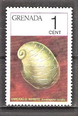Briefmarke Grenada Mi.Nr. 686 ** Weichtiere des Meeres 1975 / Smaragdia viridis