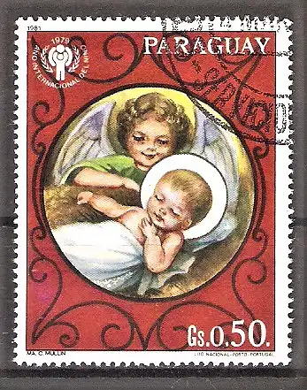 Briefmarke Paraguay Mi.Nr. 3468 o Weihnachten & Internationales Jahr des Kindes 1981 / Christkind