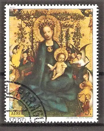 Briefmarke Paraguay Mi.Nr. 3474 o Weihnachten 1981 / "Rosenhagmadonna" von Stefan Lochner