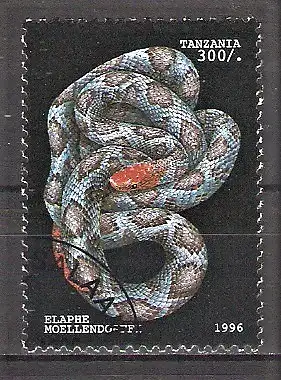 Briefmarke Tanzania Mi.Nr. 2345 o Kletternatter (Elaphe moellendorffi)