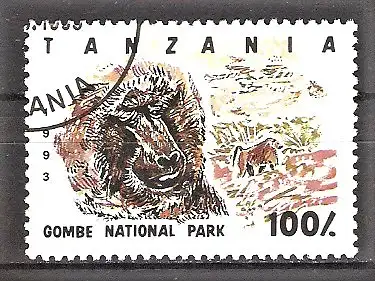 Briefmarke Tanzania Mi.Nr. 1610 o Pavian