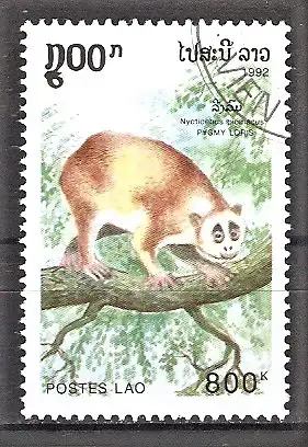 Briefmarke Laos Mi.Nr. 1341 o Kleiner Plumplori (Nycticebus pygmaeus)
