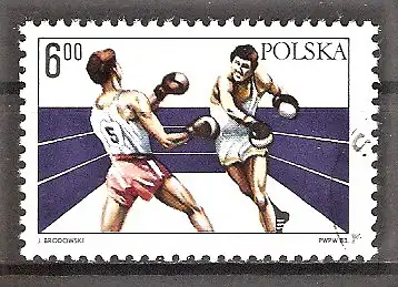 Briefmarke Polen Mi.Nr. 2888 o 60 Jahre Polnischer Boxverband 1983 / Boxen