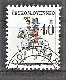 Briefmarke Tschechoslowakei Mi.Nr. 2230 y o (y = Papier fl.) Post 1974 / Postreiter