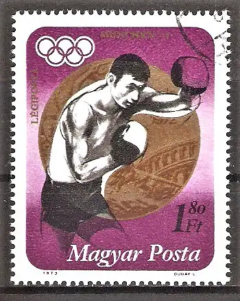 Briefmarke Ungarn Mi.Nr. 2851 A o Olympiade München 1972 / Goldmedaille im Boxen für György Gedo