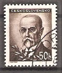 Briefmarke Tschechoslowakei Mi.Nr. 461 o Persönlichkeiten 1945 / Staatspräsident Tomáš Garrigue Masaryk