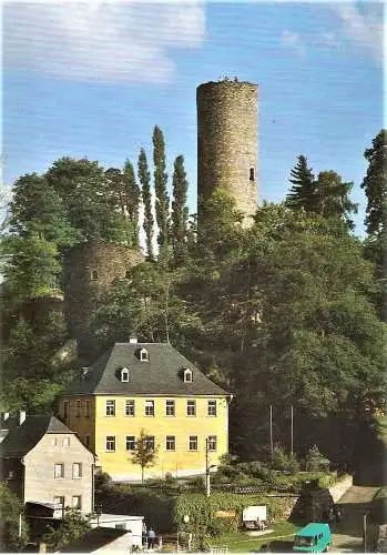 Ansichtskarte Deutschland - Bad Lobenstein / Blick auf die Burgruine (2214)