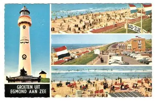 Ansichtskarte Niederlande - Egmond aan Zee / Ansichten mit Leuchtturm (2629)