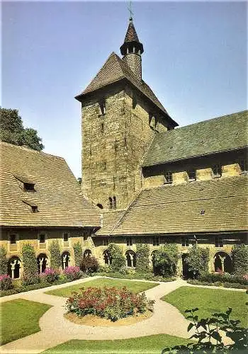 Ansichtskarte Deutschland - Hessisch Oldendorf / Stift Fischbeck/Weser - Turm der Stiftskirche und Kreuzgang (2574)