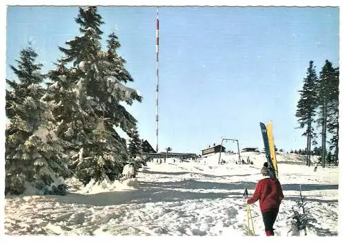 Ansichtskarte Deutschland - Torfhaus / Sporthotel "Brockenblick" mit Skilift (2250)