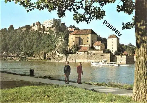 Ansichtskarte Deutschland - Passau / Blick auf Ober- und Niederhaus (2285)