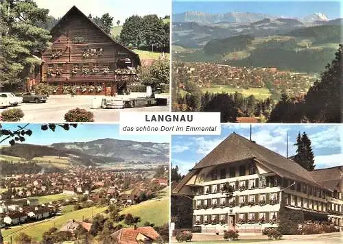 Ansichtskarte Schweiz - Langnau / Langnau das schöne Dorf im Emmental - Mehrbildkarte (2361)