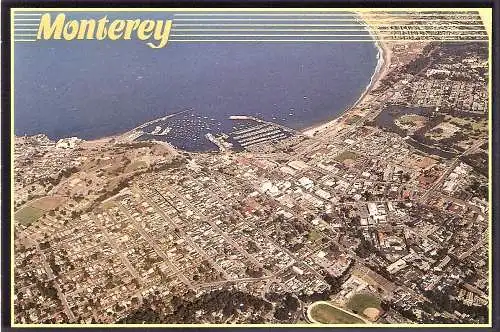 Ansichtskarte USA - Monterey / Aerial view of the City of Monterey and Monterey Beach (2374)