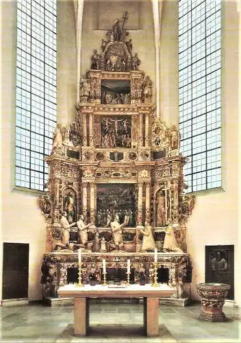Ansichtskarte Deutschland - Coburg - St. Moritz Kirche - Grabmal (Epitaph) für Herzog Johann Fiedrich II. von Sachsen und Elisabeth von der Pfalz (2334)