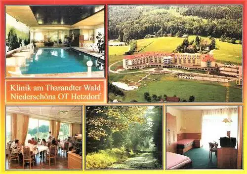 Ansichtskarte Deutschland - Niederschöna OT Hetzdorf / Klinik am Tharandter Wald - Innen- und Außenansichten (2342)