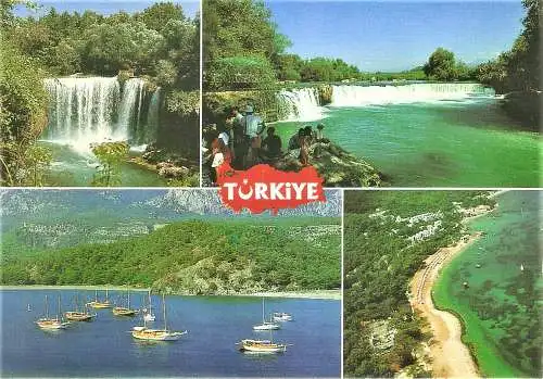 Ansichtskarte Türkei - Antalya / Düden Wasserfall, Manavgat Wasserfall, Phaselis, Kemer (2269)