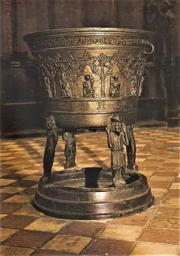 Ansichtskarte Deutschland - Bardowick / Dom zu Bardowick - Taufbecken aus Bronze von 1367 (2437)