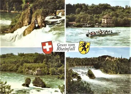 Ansichtskarte Schweiz - Neuhausen / Gruss vom Rheinfall - Mehrbildkarte (2525)