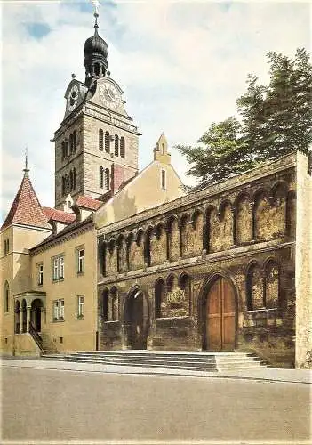 Ansichtskarte Deutschland - Regensburg / St. Emmeram - Portal zum Paradies und Glockenturm (2468)