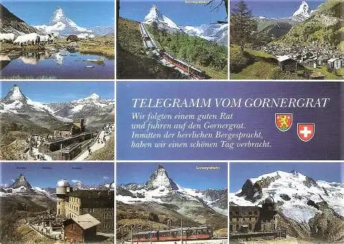 Ansichtskarte Schweiz - Zermatt / Gornergrat - Mehrbildkarte (2533)