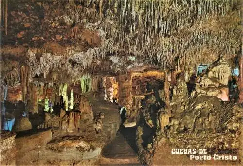 Ansichtskarte Spanien - Mallorca - Manacor (Porto Christo) / Tropfsteinhöhle "Cuevas dels Hams" (1720)