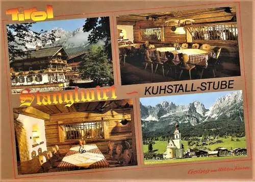 Ansichtskarte Österreich - Going / Gaststätte Stanglwirt - Kuhstall-Stube - Mehrbildkarte (1741)