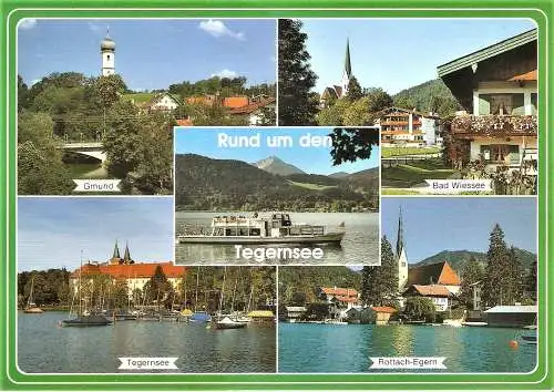 Ansichtskarte Deutschland - Tegernsee / Rund um den Tegernsee - Gmund, Bad Wiessee, Tegernsee, Rottach-Egern (1817)
