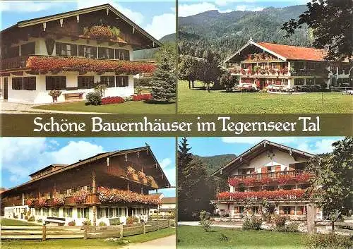 Ansichtskarte Deutschland - Tegernsee / Schöne Bauernhäuser im Tegernseer Tal in Oberbayern (1818)