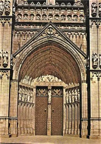Ansichtskarte Spanien - Toledo / Kathedrale Santa Maria - Portal (1826)