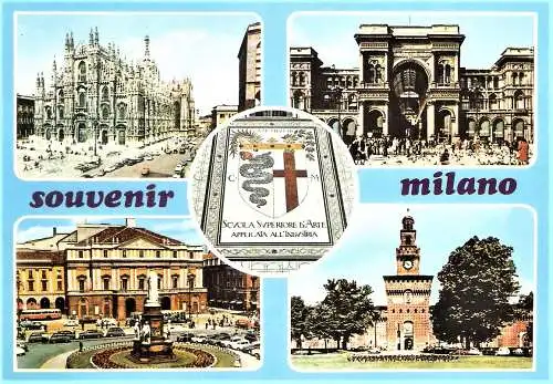 Ansichtskarte Italien - Mailand - Milano / Mehrbildkarte (2138)