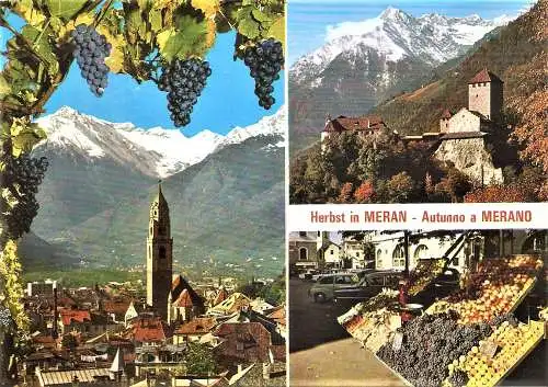 Ansichtskarte Italien - Merano / Herbst in Meran - Autunno a Merano - Mehrbildkarte (2134)