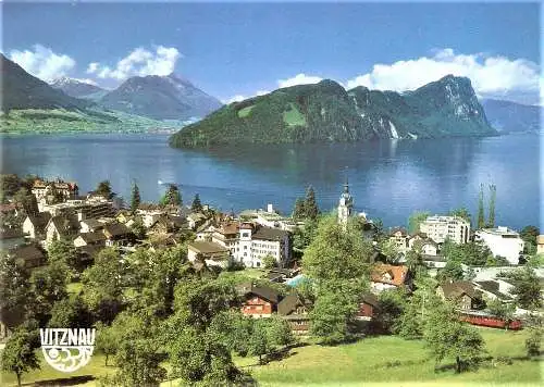Ansichtskarte Schweiz - Vitznau am Vierwaldstättersee mit Stanserhorn und Bürgenstock (2586)