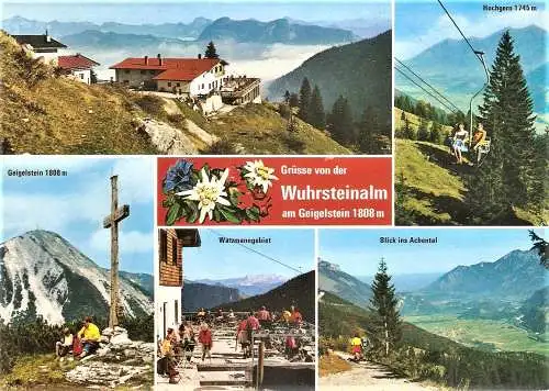 Ansichtskarte Deutschland - Schleching / Wuhrsteinalm am Geigelstein - Mehrbildkarte (1863)